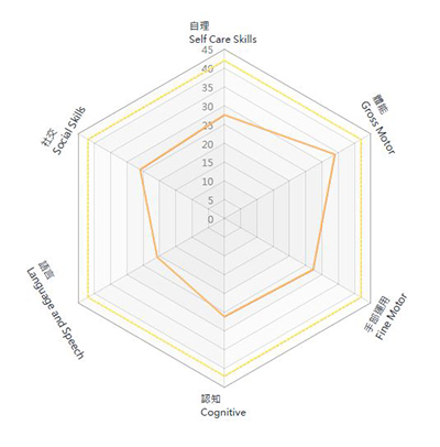 分析SEN兒童能力數據圖表