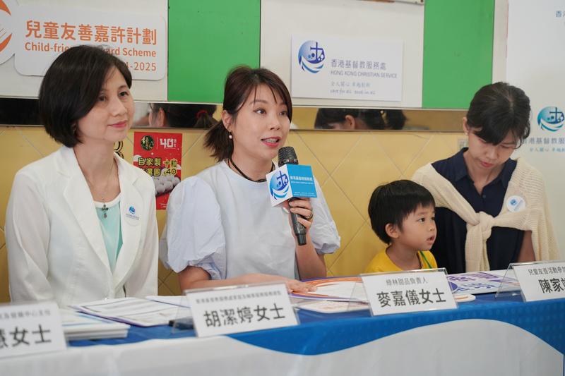  綠林甜品負責人麥嘉儀呼籲更多同業參與計劃，在社區中推動兒童友善。