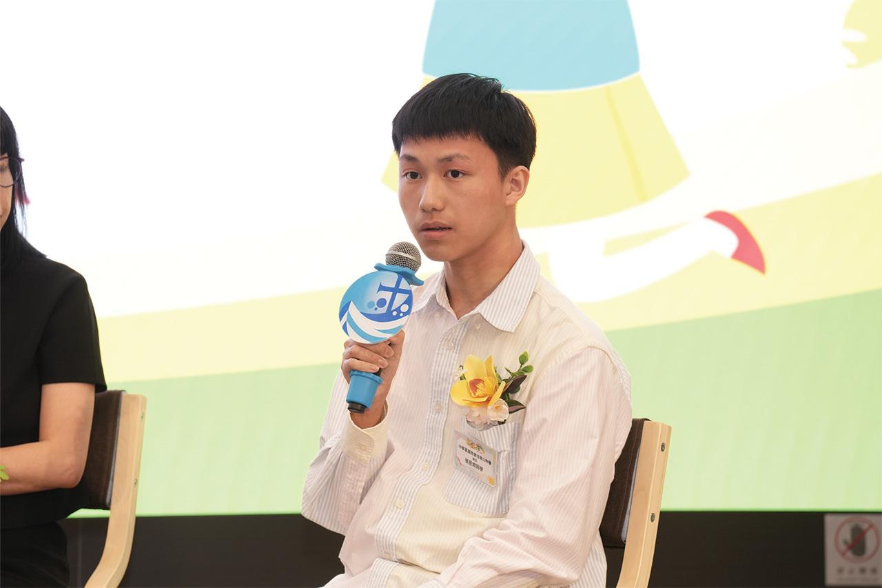  Form 6 student Chang Yan-chai from CCC Kwei Wah Shan College shares how the school's caring culture supported him through learning difficulties.